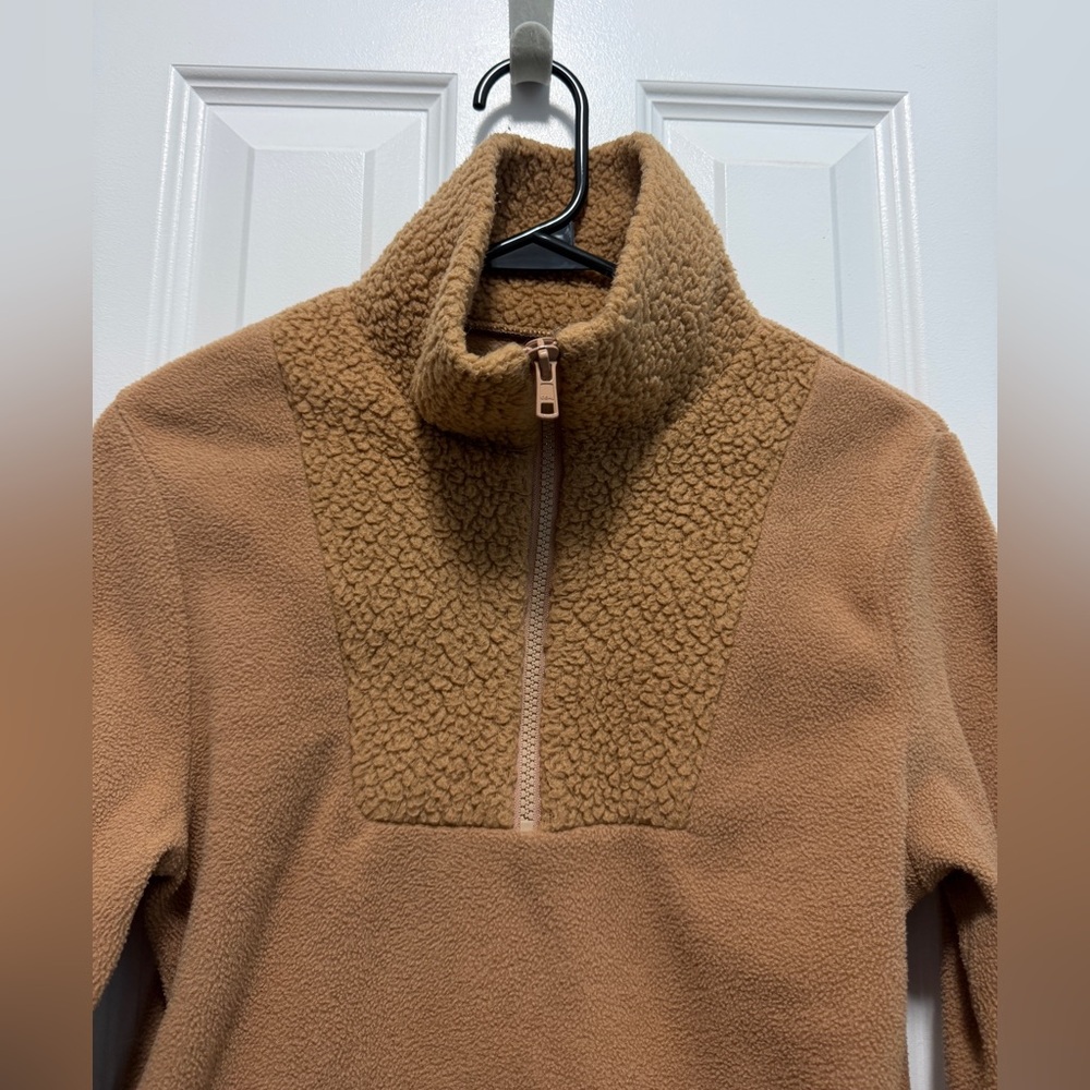 Dudley Stephens Brown Sherpa Fleece Pullover Size XS - Picture 4 of 10